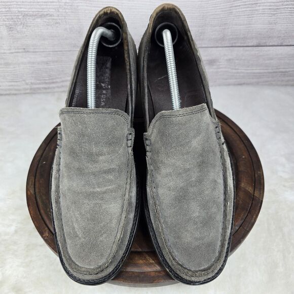 John Varvatos USA Slip On Loafers Suede Leather Grey Men’s Sz 11 main image 9